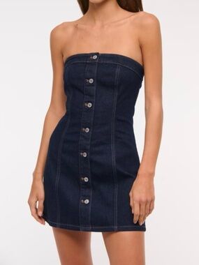 Strapless Denim Mini Dress